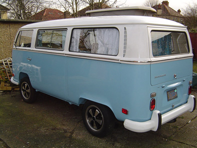 1970 blue bus