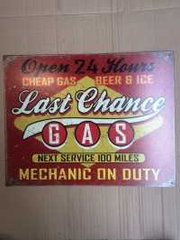 man cave tin sign