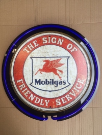 mobil gas vintage neon sign