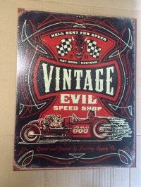 man cave retro vintage tin sign